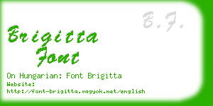 brigitta font business card